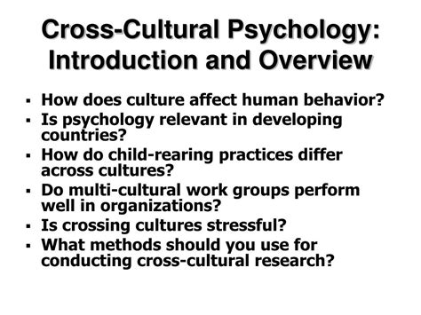 Ppt Cross Cultural Psychology Powerpoint Presentation Free Download