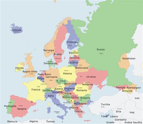 Europa Mappa Modello Per Presentazioni Di Powerpoint Images