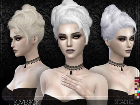 Sims 4 Hairs ~ Stealthic Lovesick Hair