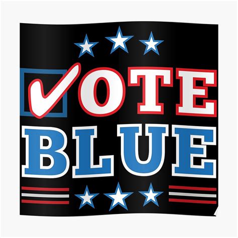 Vote Blue Democratic Midterm Election Poster By Elvindantes Redbubble