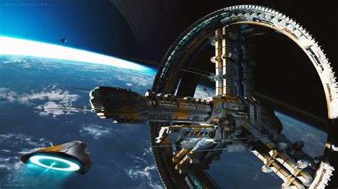 Download Space Spaceship Sci Fi Space Station Hd Wallpaper By Robin Boer