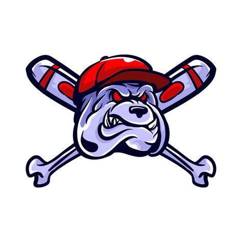 Premium Vector Baseball Bulldog Logo