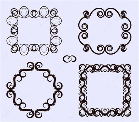 Decorar marco para foto es probablemente la forma más fácil de hacer la imagen única. Fotos: diseño de marco para | Conjunto de vectores de ...
