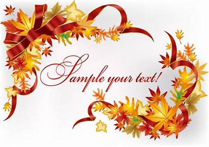 Leaves Vector Card Autumn Gift Format Eps