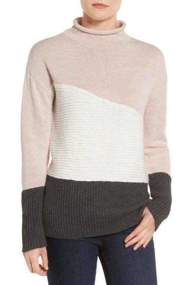 Vince Camuto Colorblock Turtleneck Sweater Regular And Petite