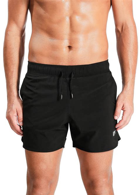 Black Stretch Gym Shorts