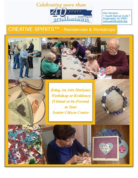 Creative Spirits Programs For Senior Living Arts Horizons