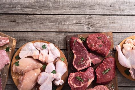 Assortment Of Meat And Seafood Beef Stock Image Colourbox