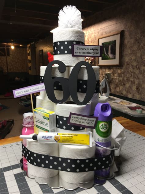 60th birthday 'forever' gifts for dad. Toilet Paper CAKE! | 60th birthday party decorations, 60th ...