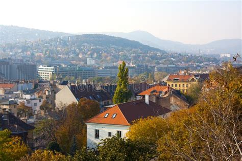 Panoramic View Of Budapest Old And Modern Buildings In Autumn Hungar