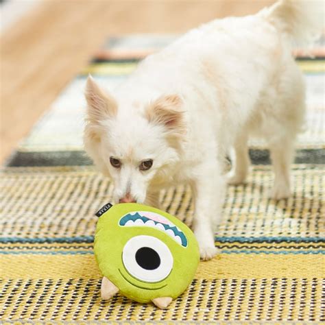 Pixar Mike Wazowski Round Plush Squeaky Dog Toy Chewy Disney Pixar