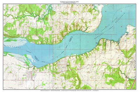 Eufaula Lake And Indianola 1971 Custom Usgs Old Topo Map Oklahoma