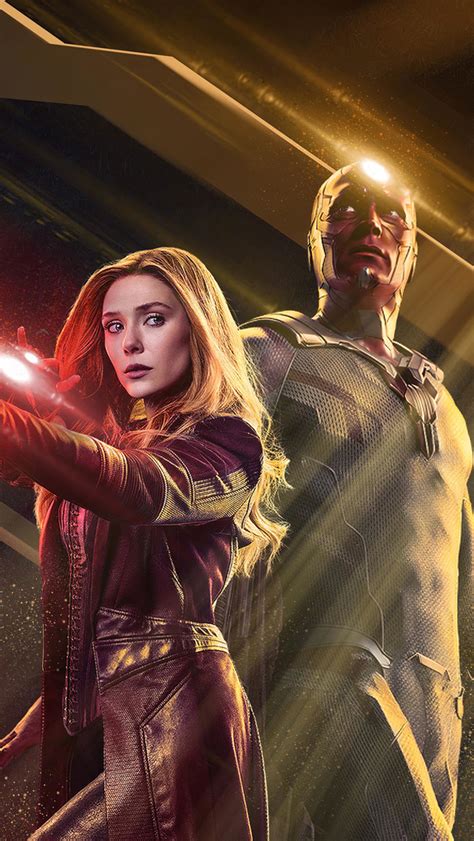 640x1136 Scarlet Witch And Vision Wandavision 4k Iphone 55c5sse