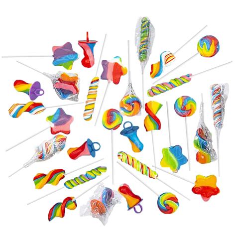 Buy Assorted Mini Rainbow Swirl Lollipops And Rings Mixed Fruit Flavor