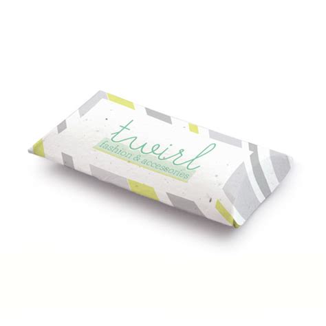 Single Sided Seed Paper Pillow Boxes Botanical Paperworks