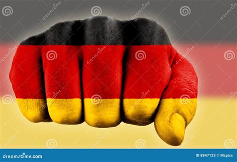 Fist With German Flag Stock Image Image Of Black Hand 8847123