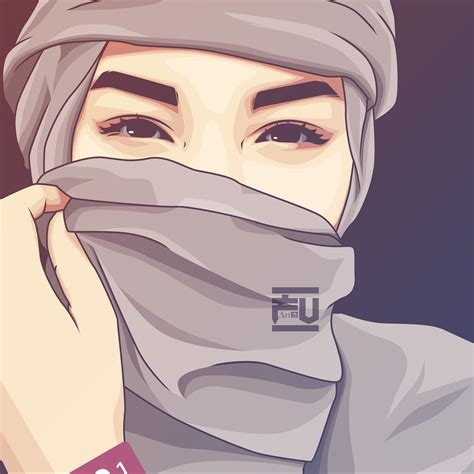 Hijab Vector Ahmadfu22 Face Drawing Face Art Girl Drawing Art