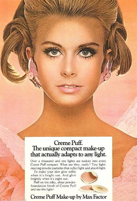 Publicité Vintage Max Factor Poudrier Compact 1967 Vintage Makeup