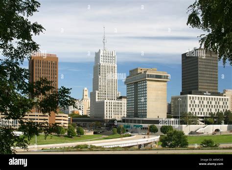 Akron Ohio Downtown Cityscape Stock Photo Alamy