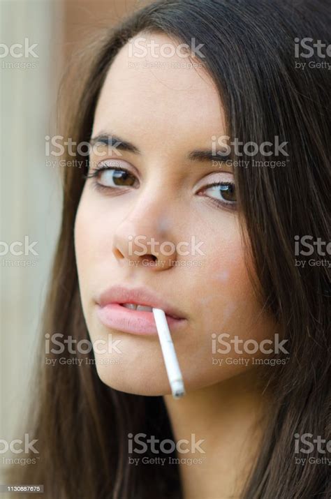 Woman Smoking Cigarette Stock Photo Download Image Now Istock