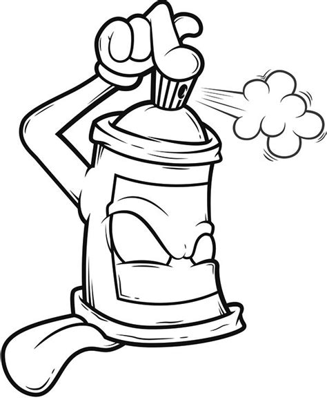 Graffiti Spray Can Coloring Pages