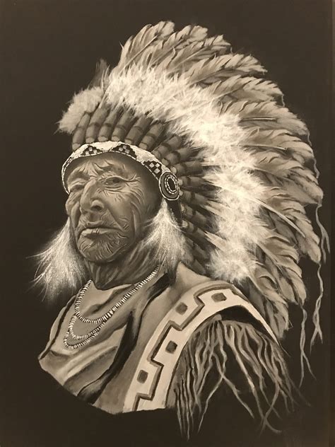 Native American Chief by Saeid Gholibeik | ArtWanted.com