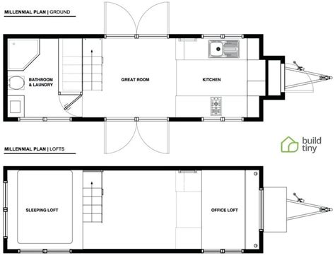 Micro Homes Floor Plans Tiny House Living 12x20 Modern Cabin Mobile