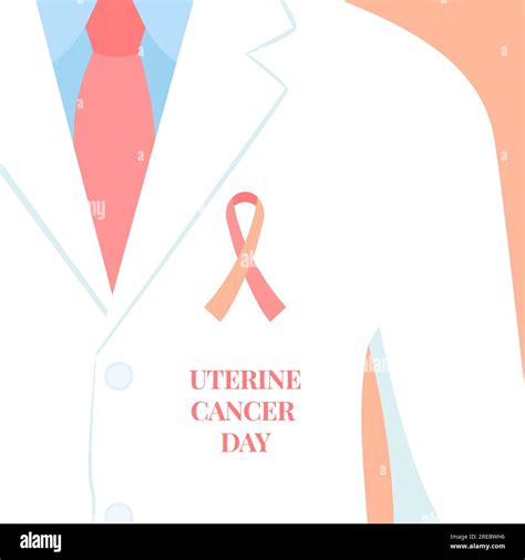 Uterine Cancer Awareness Day Ribbon Cartoon Illustration Stock Vector Image Art Alamy