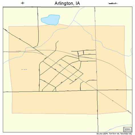 Arlington Iowa Street Map 1902845