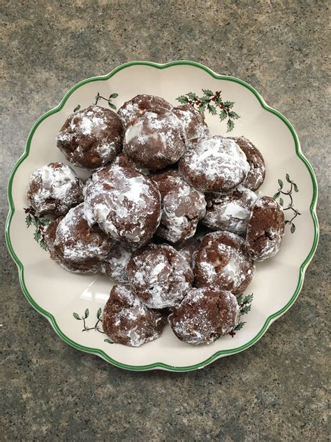 Chocolate Drop Powdered Cookies Recipe Holiday Dessert Recipes
