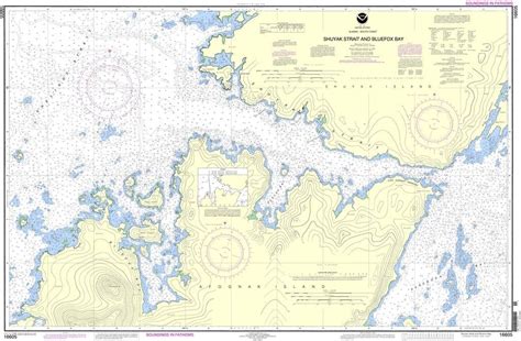 Noaa Nautical Chart 16605 Shuyak Strait And Bluefox Bay Nautical