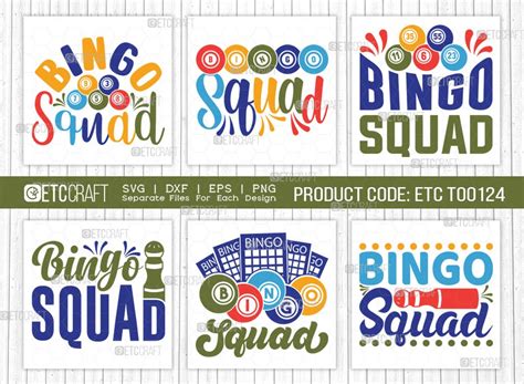Bingo Squad On Svg Bundle Bingo Svg Bingo T Svg Bingo Etsy