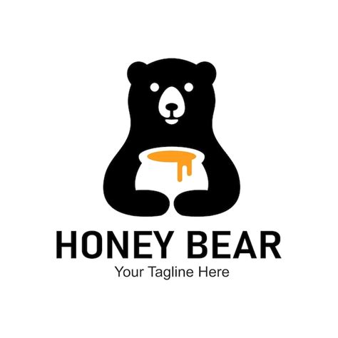 Premium Vector Honey Bear Vector Logo