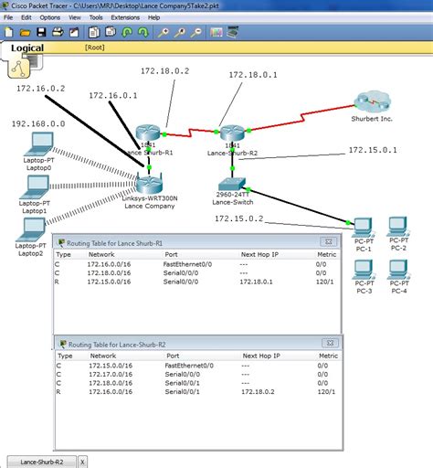 Need Help Using RIP Connecting Two Networks With Two Routers In Packet Tracer LAN Switching