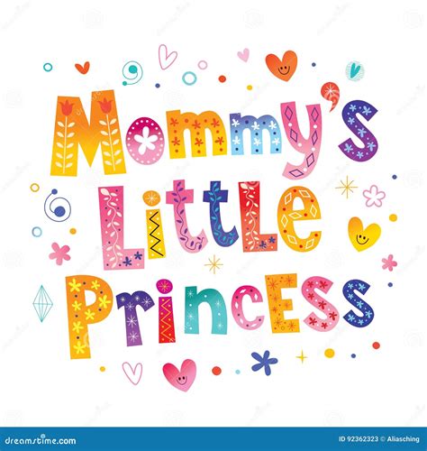 Mommy S Little Princess Stock Vector Illustration Of Kids 92362323