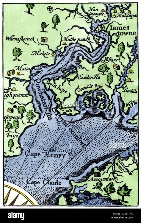 Jamestown Virginia Settlement Map