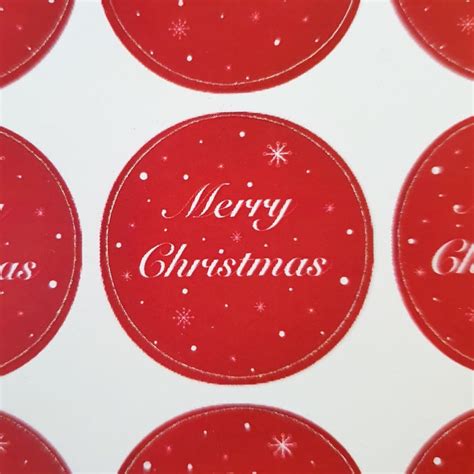 Merry Christmas Envelope Seals Stickers X 30 Etsy