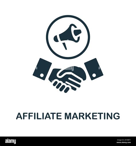 Affiliate Marketing Icon Monochrome Sign From Affiliate Marketing