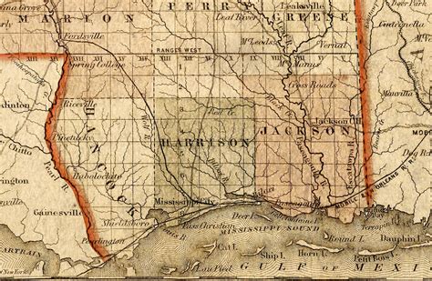Map Of Mississippi 1859 Map Of Ms Vintage Maps Restoration Etsy Map
