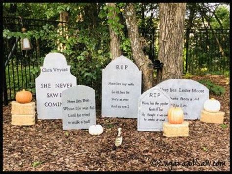 Halloween Gravestone Project Diy Diy Halloween Gravestones Halloween