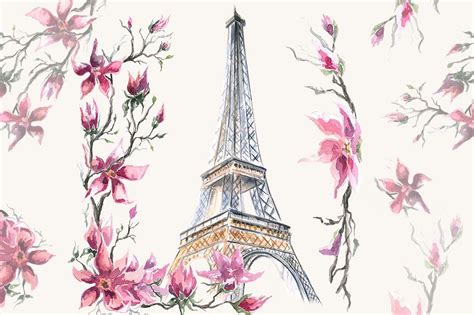 Embed this art into your website: Paris clipart, Watercolor Clipart, Eiffel Tower