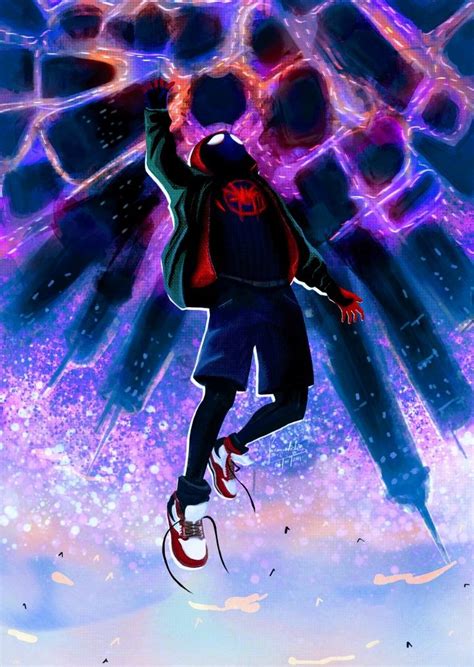 Miles Morales Ultimate Spider Man Into The Spider Verse Marvel Art