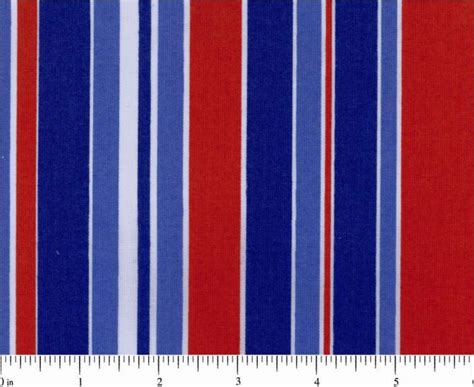 Red White And Blue Stripe Fabric 4th Of July New From Rjr