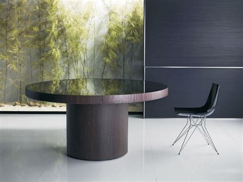 The design adds freshness and innovativeness to any interior. Large Round Dining Table with Colored Glass Top Anchorage ...