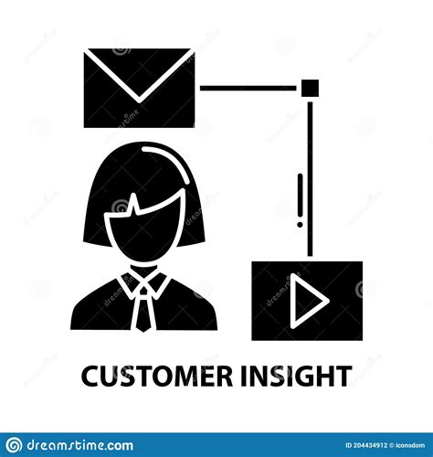 Customer Insight Icon Black Vector Sign With Editable Strokes Concept