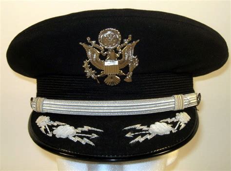 Usaf Us Air Force Male Field Officer Black Mess Dress Hat Cap Bullion 7