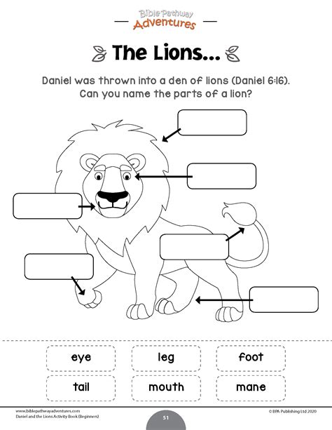 Daniel In The Lions Den Activities For Kids