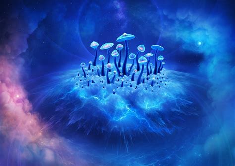 3d Art Beauty Abstract Cloud Mushroom Psychedelic