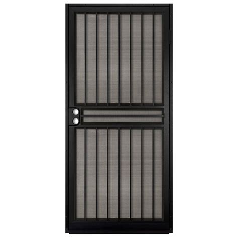 Unique Home Designs 36 In X 80 In Guardian Black Surface Mount