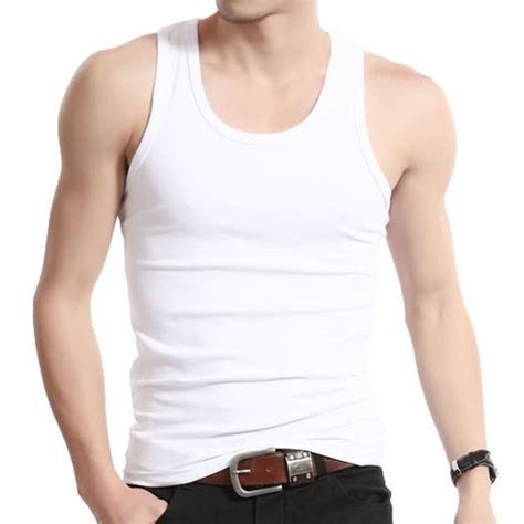 muscle men top quality 100 premium cotton a shirt wife beater ribbed tank top tank top white